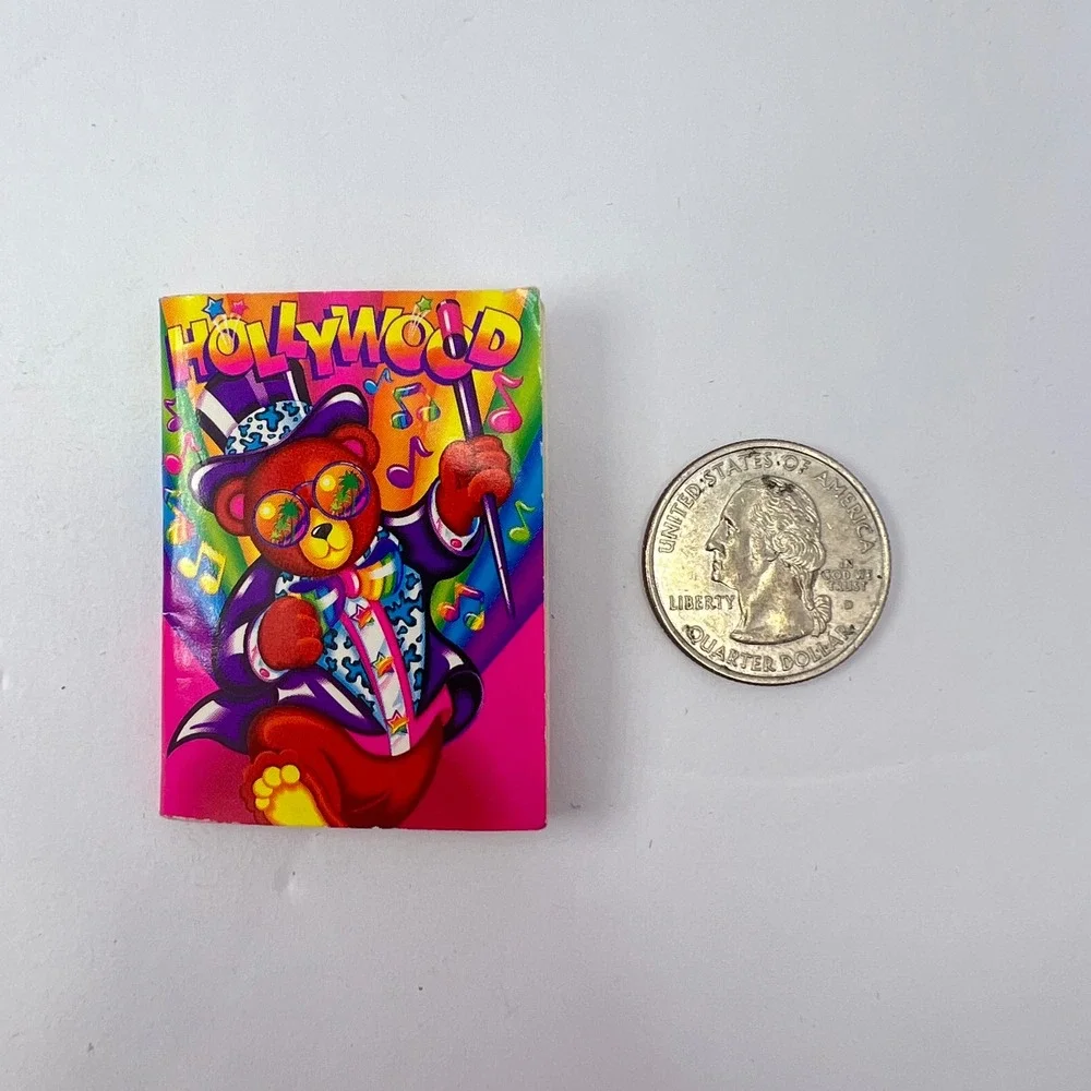 Lisa Frank Hollywood Bear Mini Notebook Stationery Vintage 90s Y2K Rainbow Pink